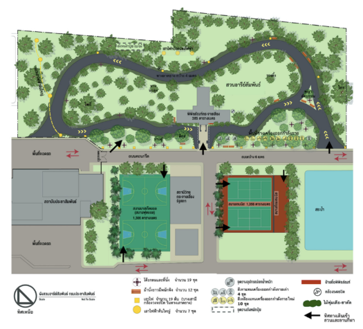 Fig.2 Site plan of Areesamphan park