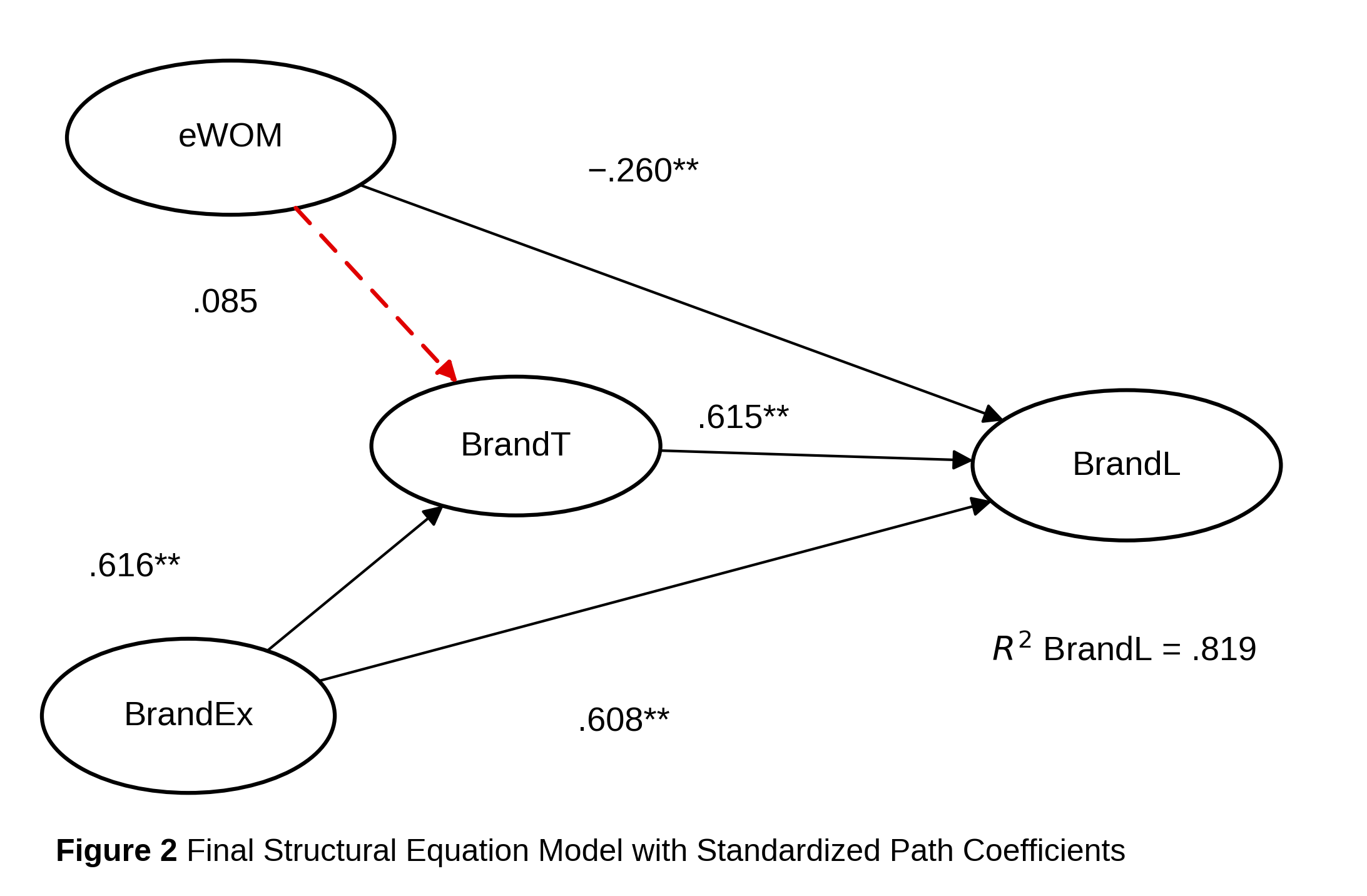 Final Structural Equation Model with Standardized Path Coefficients