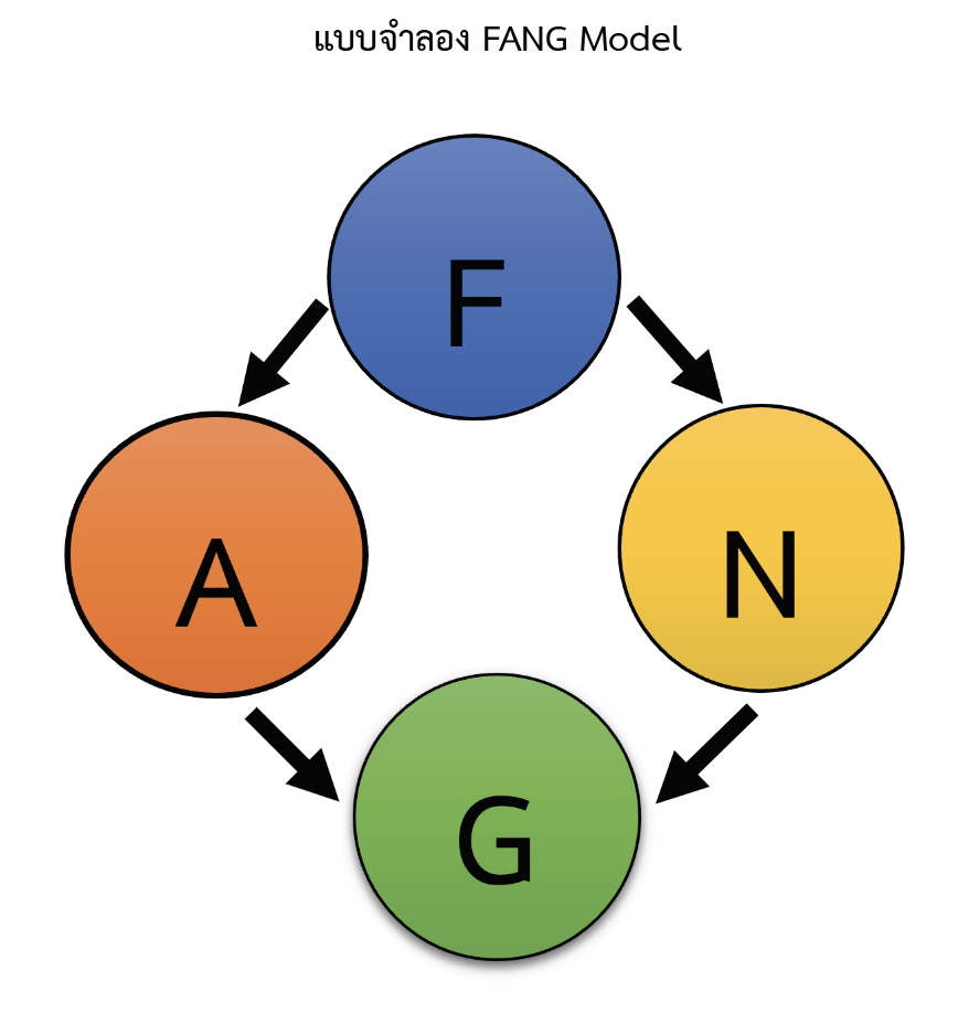 แผนภูมิองค์ความรู้จากการวิจัย แบบจำลอง FANG Model