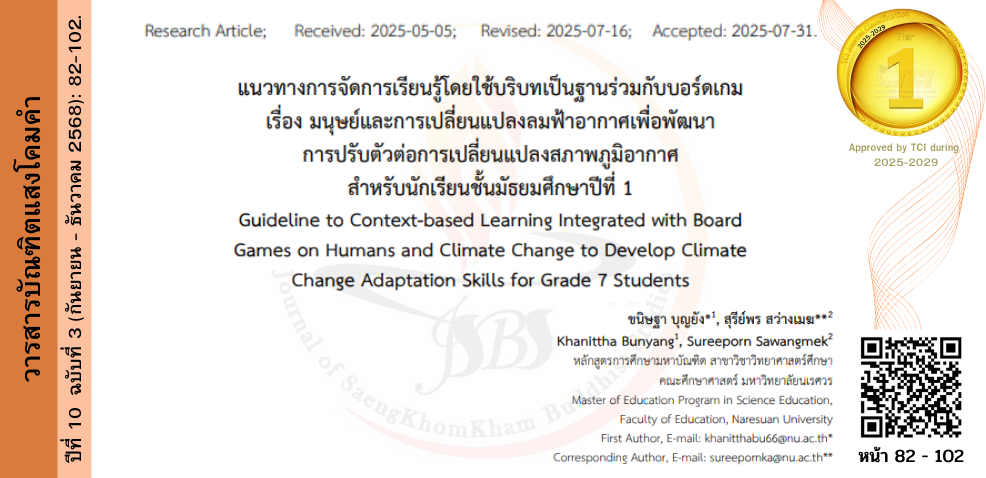 วารสารบัณฑิตแสงโคมคำ #JSBS #มจร. พะเยา